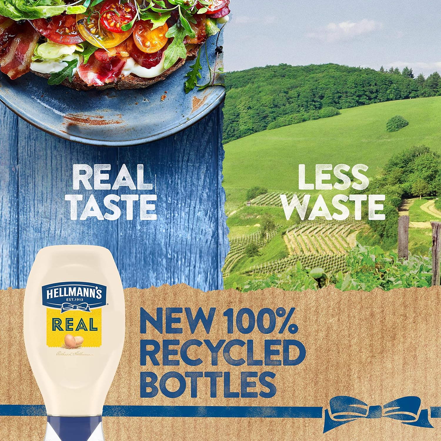 Hellmanns Real Mayonnaise Squeeze Bottle 3 Count